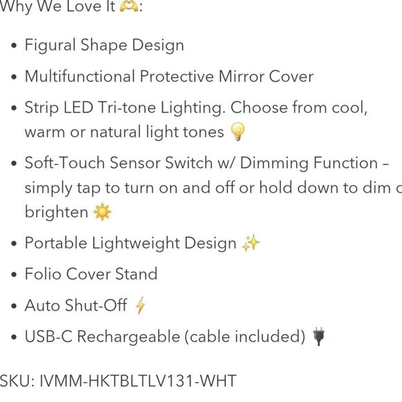 Impressions X  Hello Kitty Folio Tablet LED Mirror - Picture 6 of 9